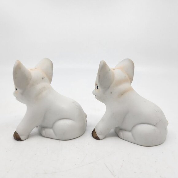 Vintage Sitting Pig Piggies Salt & Pepper Shakers Set Bisque Porcelain 2.25 in - Picture 4 of 6